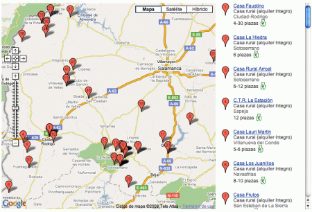 Mapa google maps en toprural (agosto 2008 - ...)